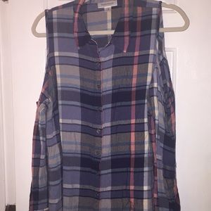 Motherhood flannel cold shoulder shirt XL